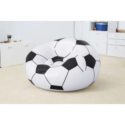 Bestway 1.14m x 1.12m x 66cm beanless soccer ball chair (contents:1 chair, repair patch) age 6